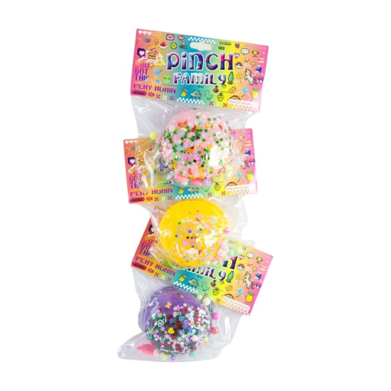 Glitter Burger Squishy Toys Assorted