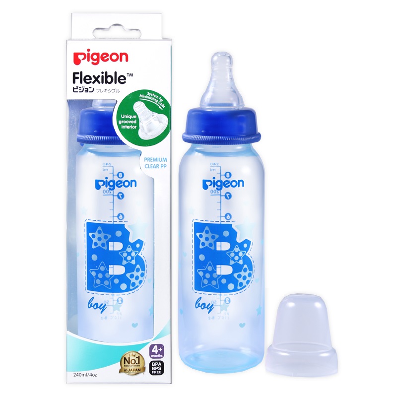Pigeon Drinking Flex Bottle Std Blue 240Ml