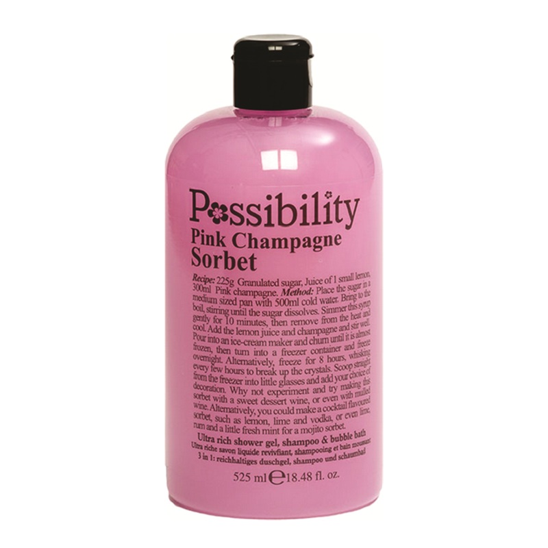 Pos 3 in 1 Shower Gel Shampoo Pink Champane 525ml