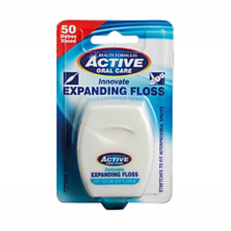 B/F Active Dental Expanding Floss Mint and Flouride 50M