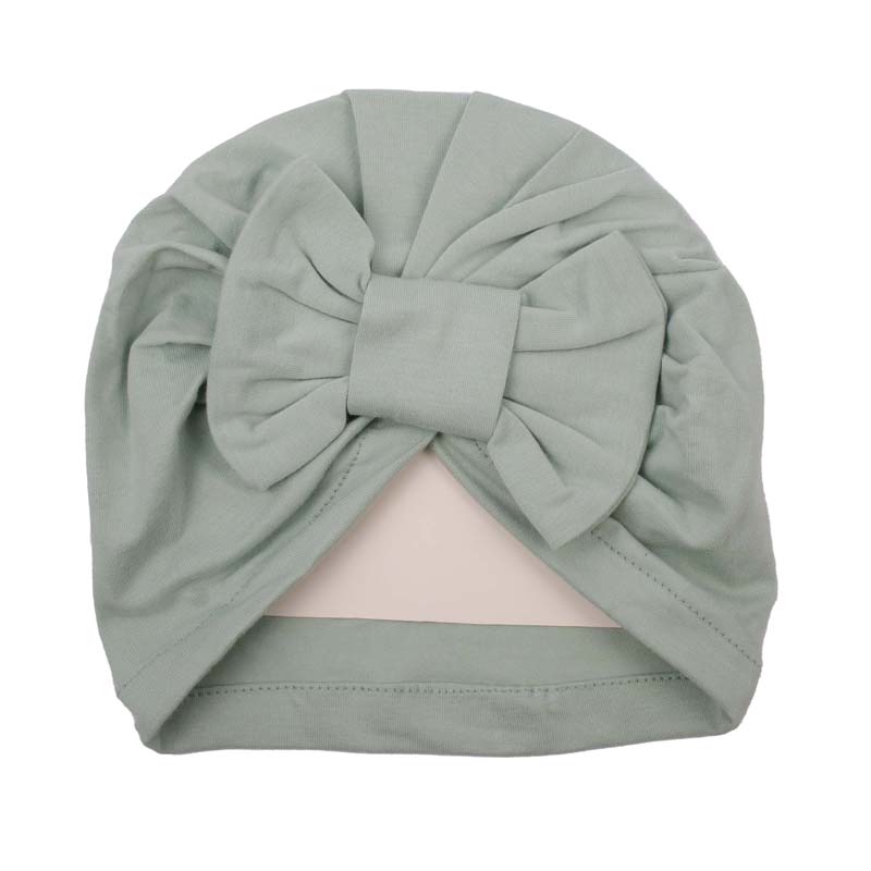 Baby Turban Sage Bow