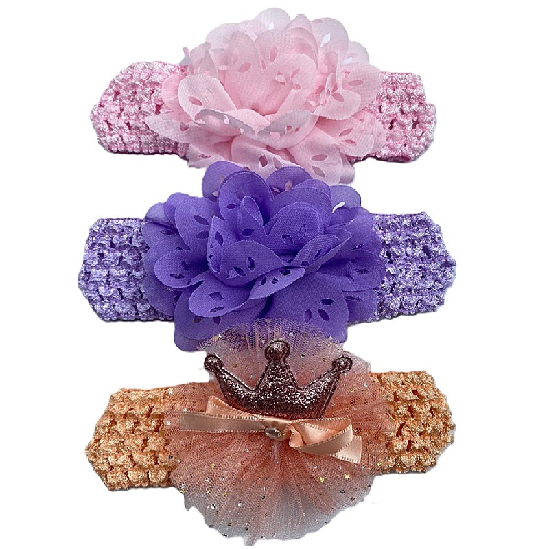 Baby Headbands Crochet 3pk