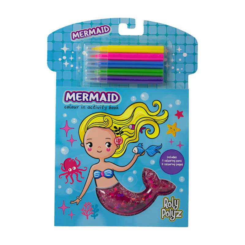 Colour In Activity Book Mermaid