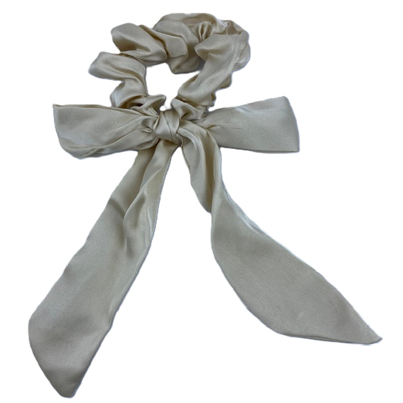 Scrunchie Satin Bow Cream