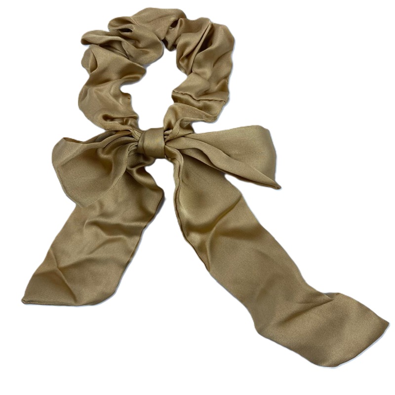 Scrunchie Satin Bow Gold