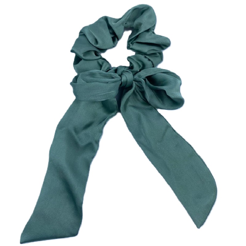 Scrunchie Satin Bow Sage