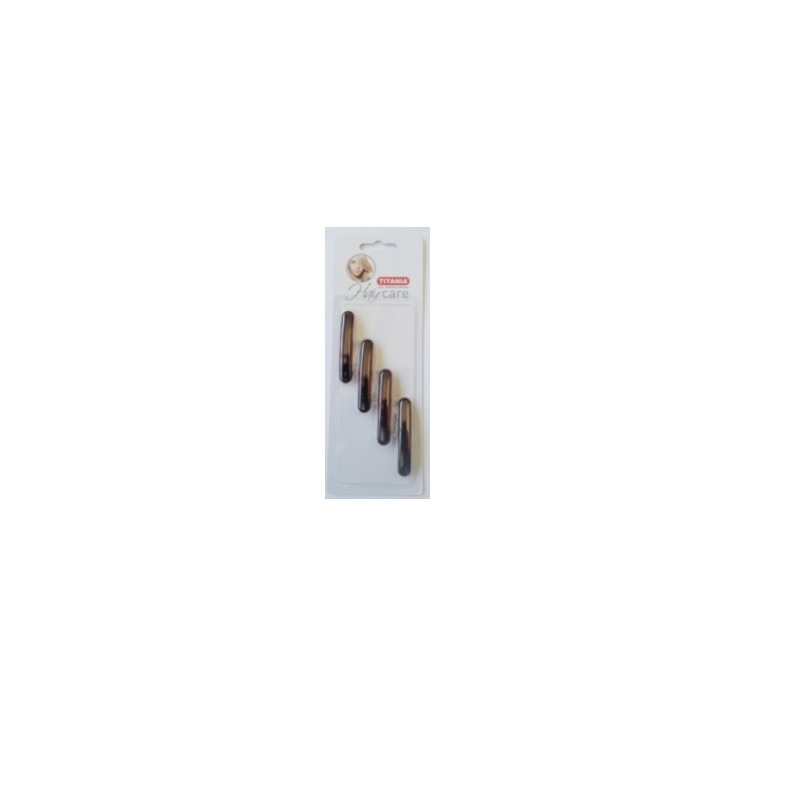 Titania French Barrett Small 4pcs Brown