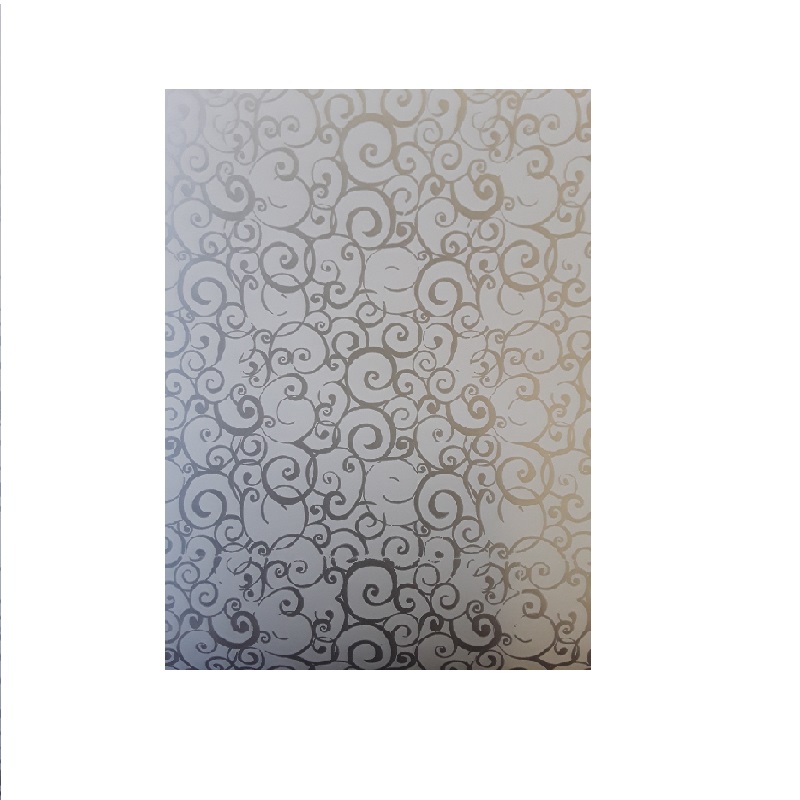 C/Roll Small Swirls White Silver 50m