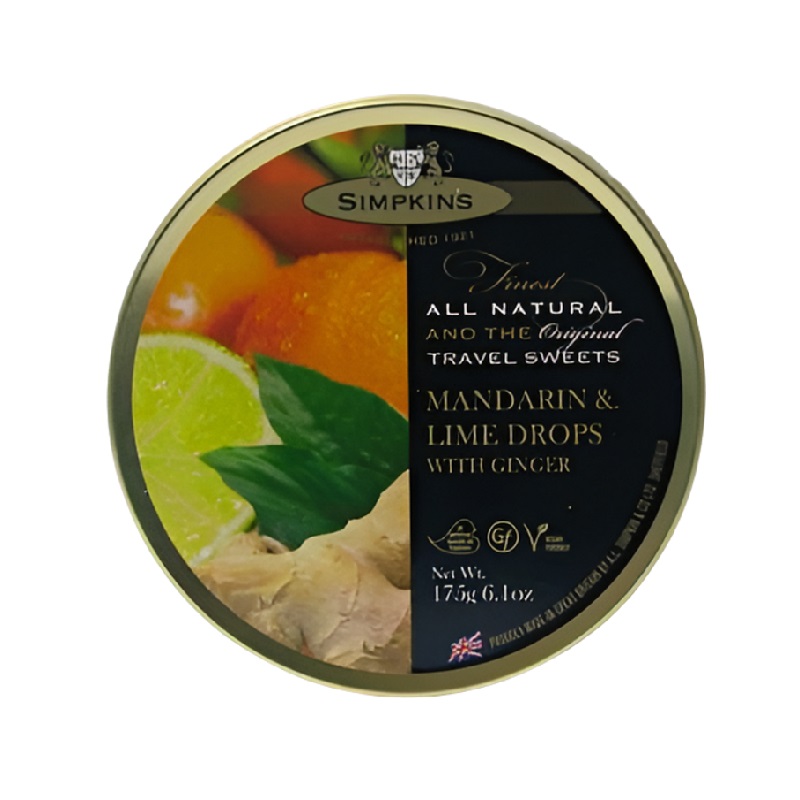 Simpkins Mandarin & Lime Drops with Ginger 175g