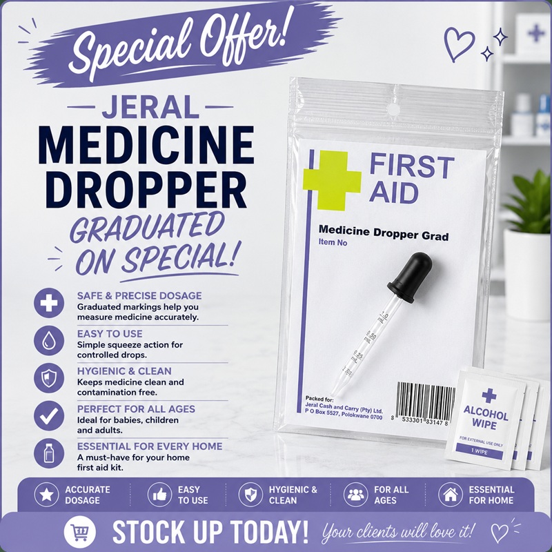 Jeral Medicine Dropper Graduated Carded