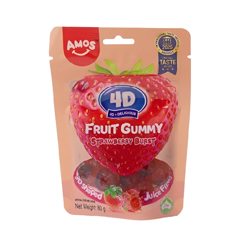 AMS Frt Gum Strawberry burst 80g