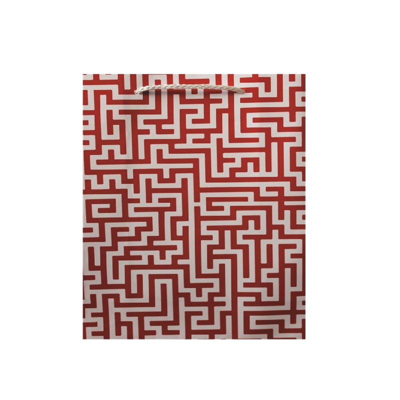 Gift Bag Small White with Red Puzzles