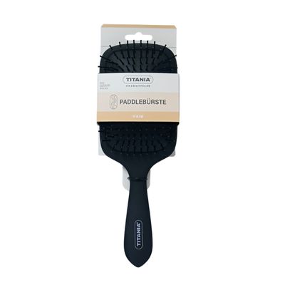 Titania Brush Paddle Black Plastic 25cm