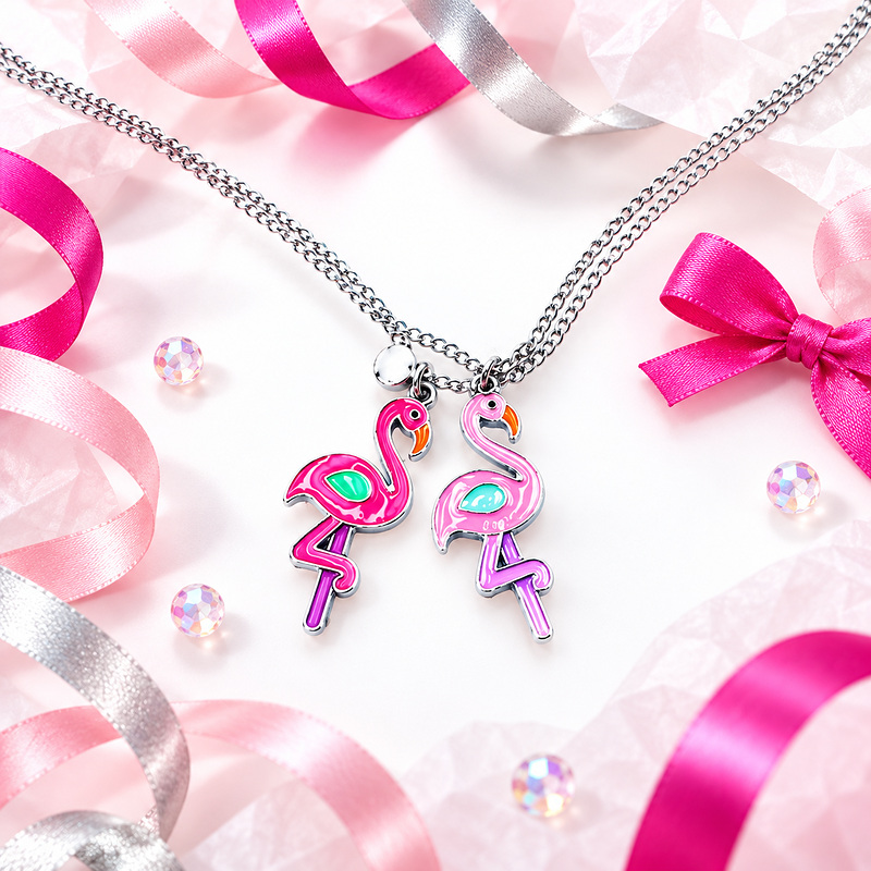 Gift Set Kids Accessories Flamingos on a Chain
