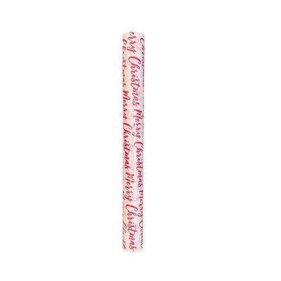 C/Roll Christmas Red Words on White Paper 10m