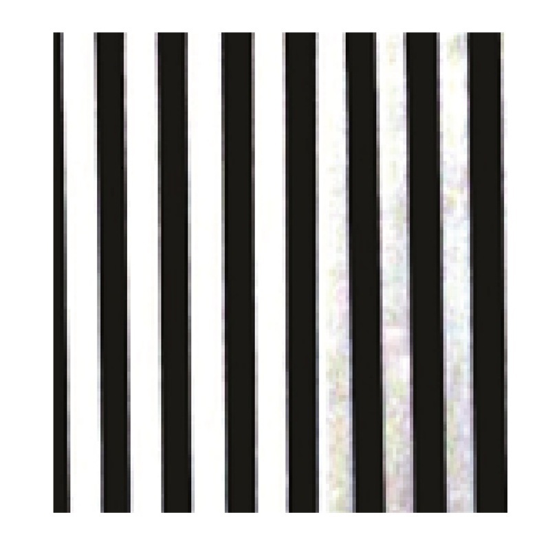 C/Roll Stripes Black & Silver 100m