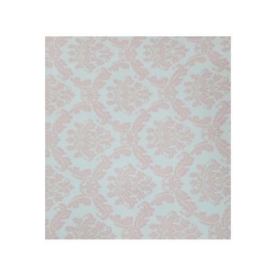 C/Roll Damask Scroll White Pink 50m