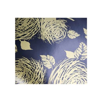 C/Roll Flower Gold Black 50m