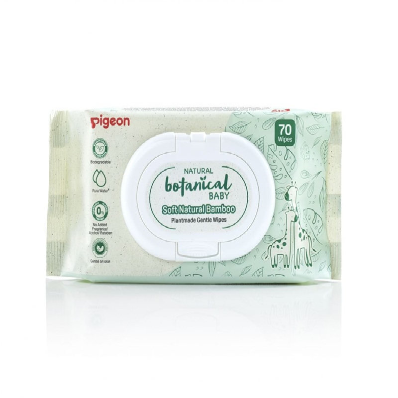 Pigeon Natural Botanical Bamboo Wipes 70's