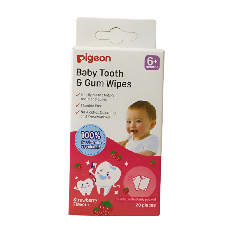 Pigeon Baby Tooth & Gum Wipes Strawberry 20's