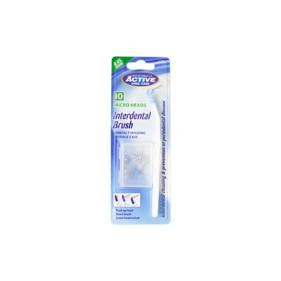 B/F Active Interdental Brush & Micro Heads 10pk