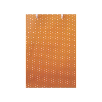 Gift Bag Small Orange with White Dots