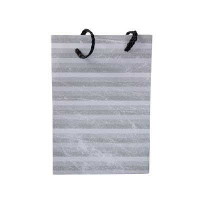 Gift Bag Small White with Grey faded