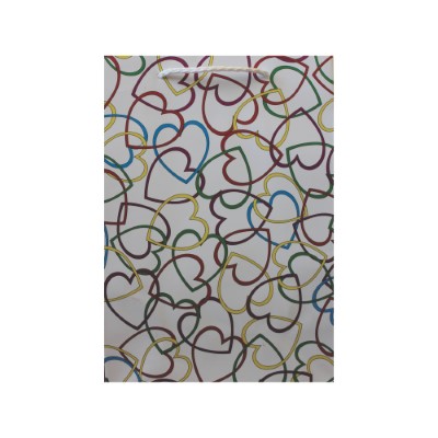 Gift Bag Large Hollow Heart Colourful