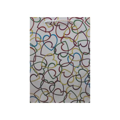 Gift Bag Small Hollow Heart Colourful