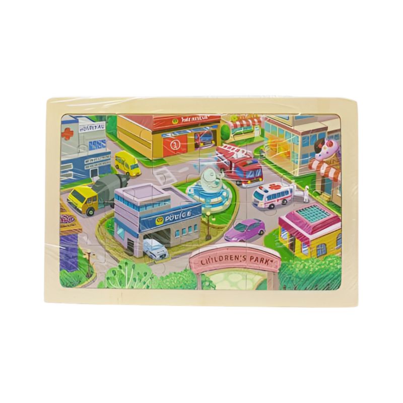 Toy Puzzle Wooden in Frame 24pcs