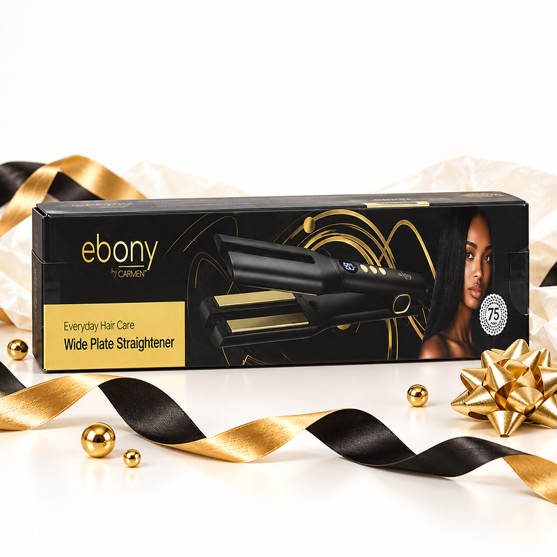 Carmen Ebony Straightener Wide Plates