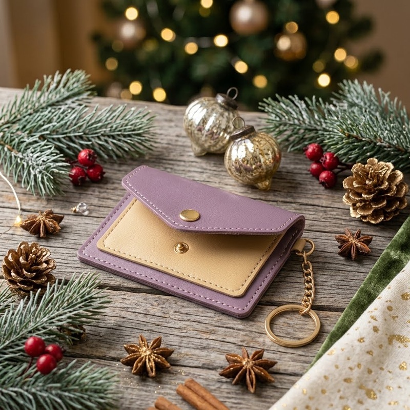 Chain Card Holder Purple