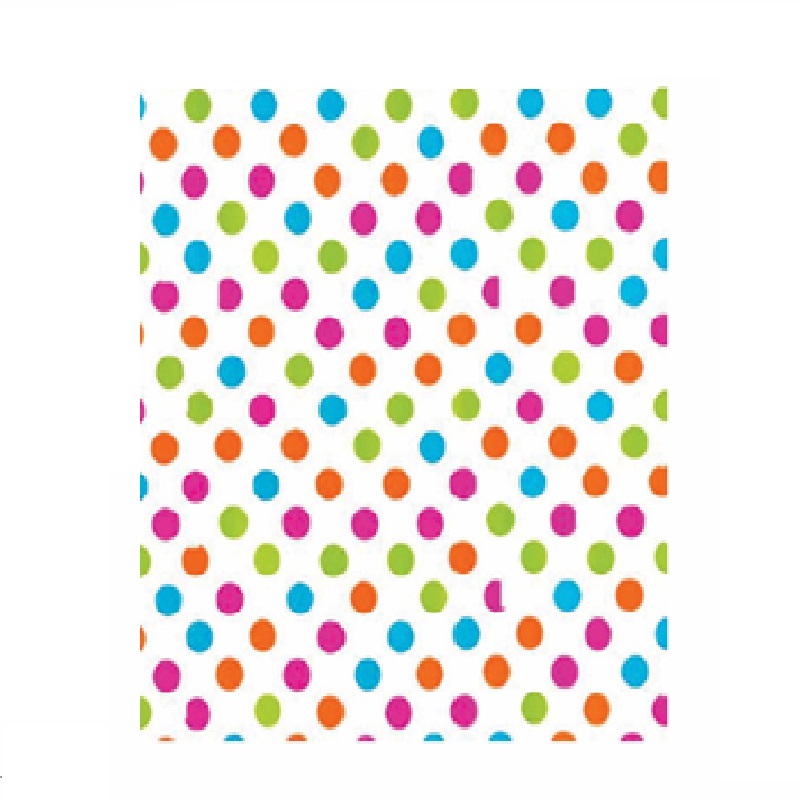 C/Roll Dot Cerise,Turq, Green, Orange 10m
