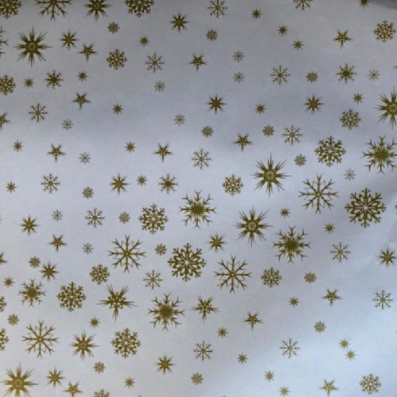C/Roll Starburst Gold on White 50m