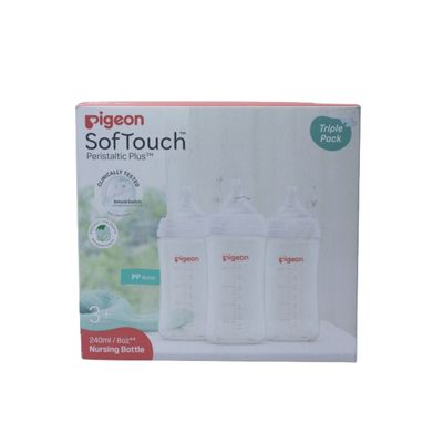 Pigeon Softtouch Bottle 240ml Triple Pack