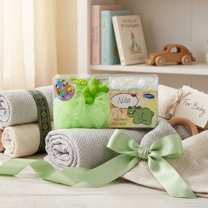 Gift Set Kids Animal Mesh Sponge & Animal Soap 90g