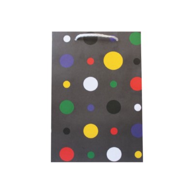 Gift Bag Small Black with colour circles