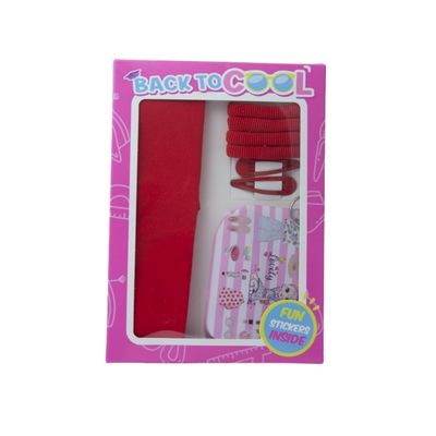 Headband Set 9pce Red