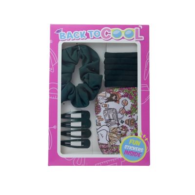 Scrunchie Set 11pce Bottle Green
