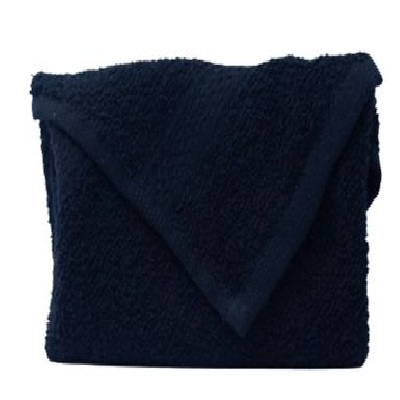 Face Cloth White Dia 30x30cm Top Black