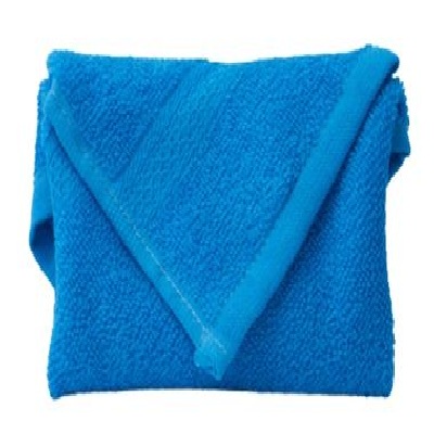 Face Cloth White Dia 30x30cm Turquiose Blue