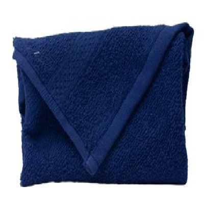 Face Cloth White Dia 30x30cm Navy