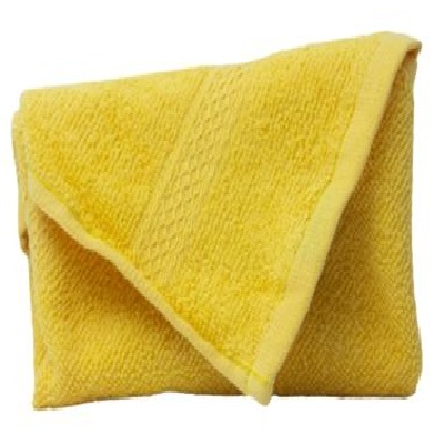 Face Cloth White Dia 30x30cm Sunny Yellow
