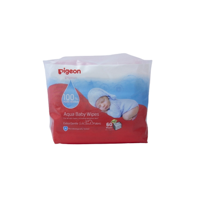 Pigeon Baby Wipes Aqua 20's 3 in 1 Refill