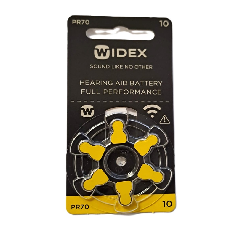 Widex Hearing Aid Battery A10-6pc