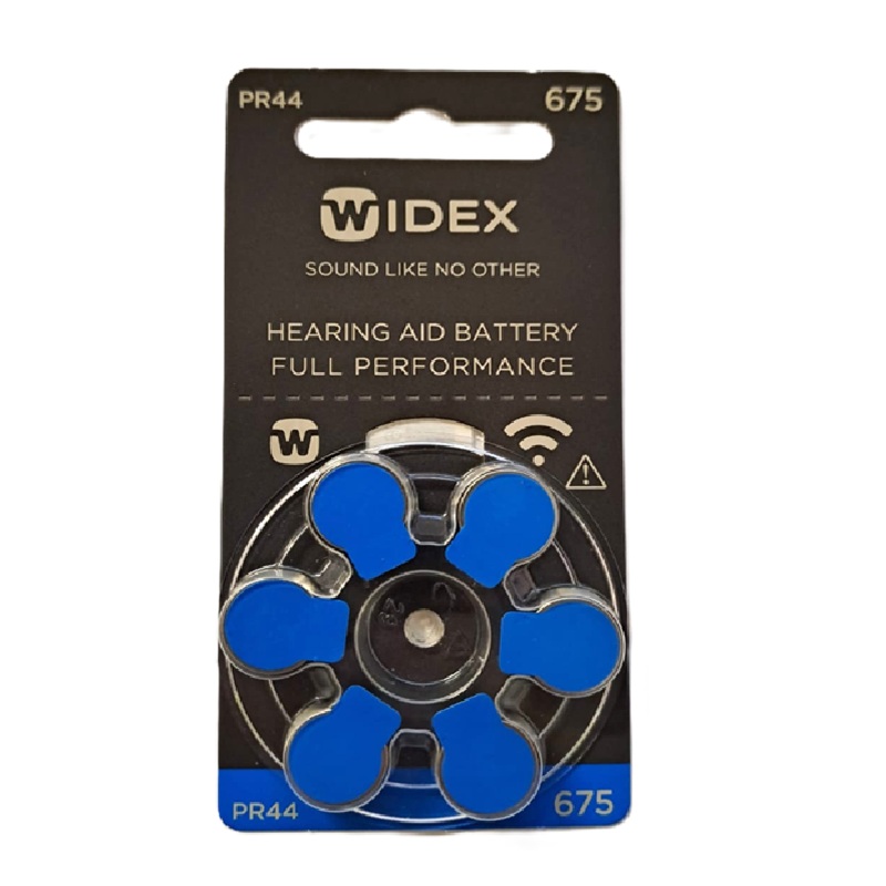 Widex Hearing Aid Battery A675-6pc