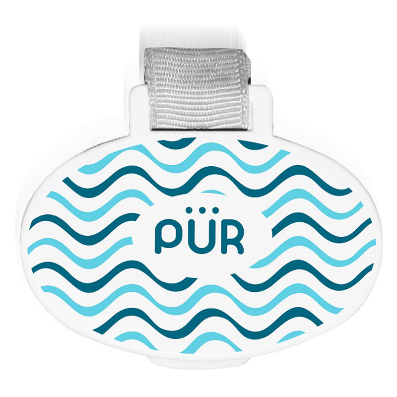 PUR Soother Holders Oval Shape Blue