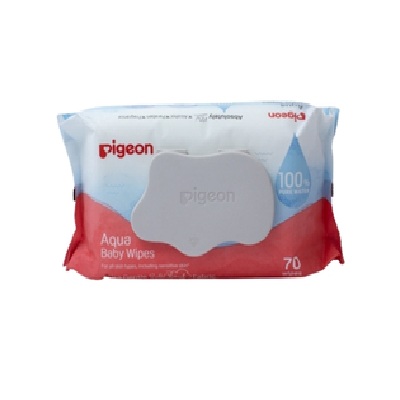 Pigeon Baby Wipes Aqua Flip Top 70's Single