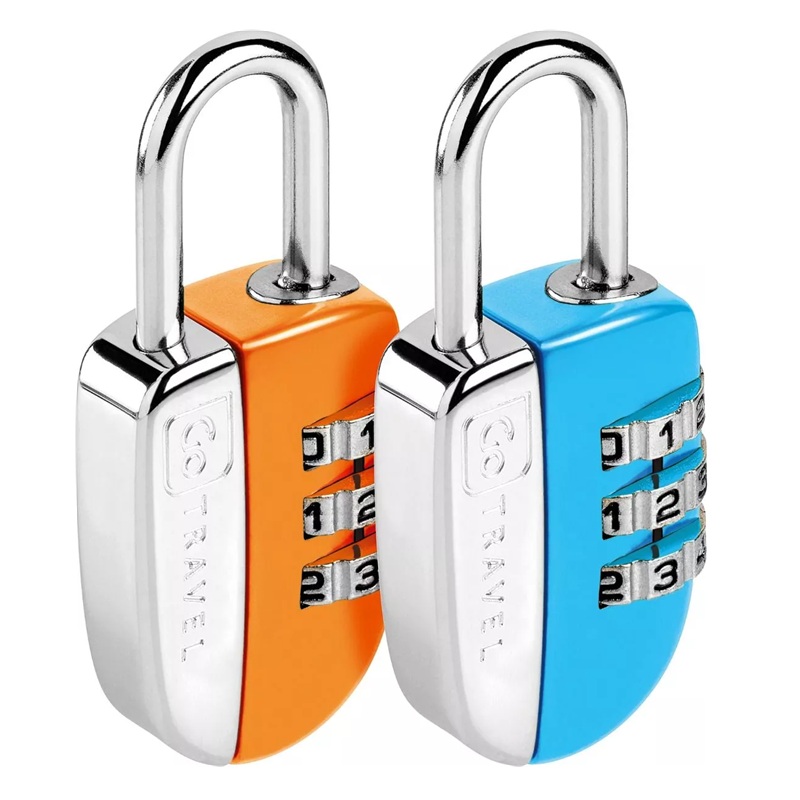 Go Mini Combi Padlock Twin (Blue/Orange)