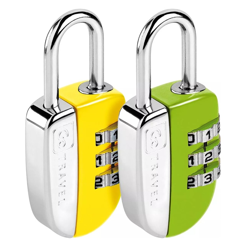 Go Mini Combi Padlock Grren/Yellow